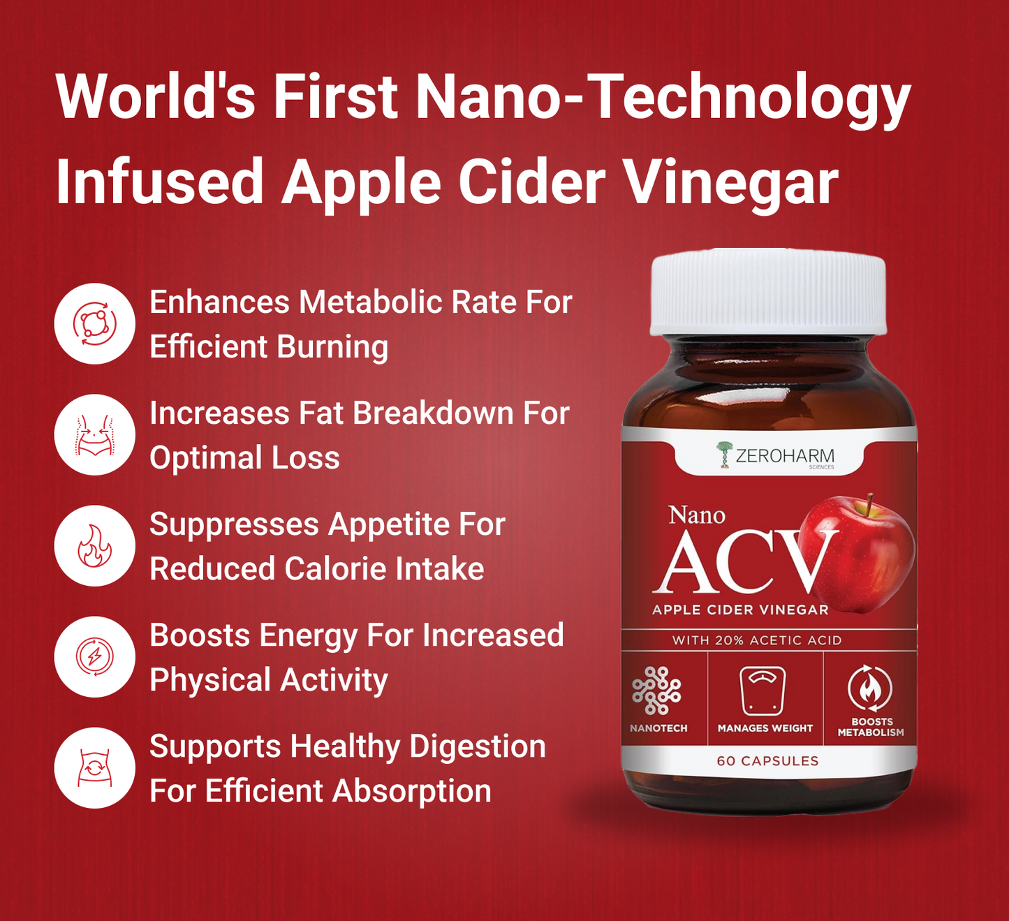 ZeroHarm Nano Apple Cider Vinegar Capsules 💊