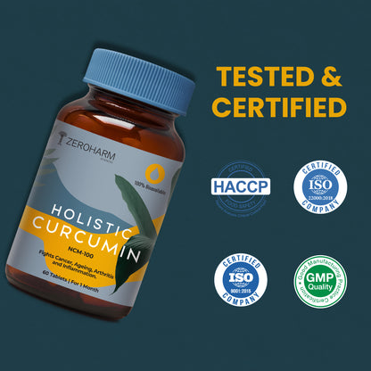 Holistic Curcumin Tablets With 95% Curcuminoids & Piperine