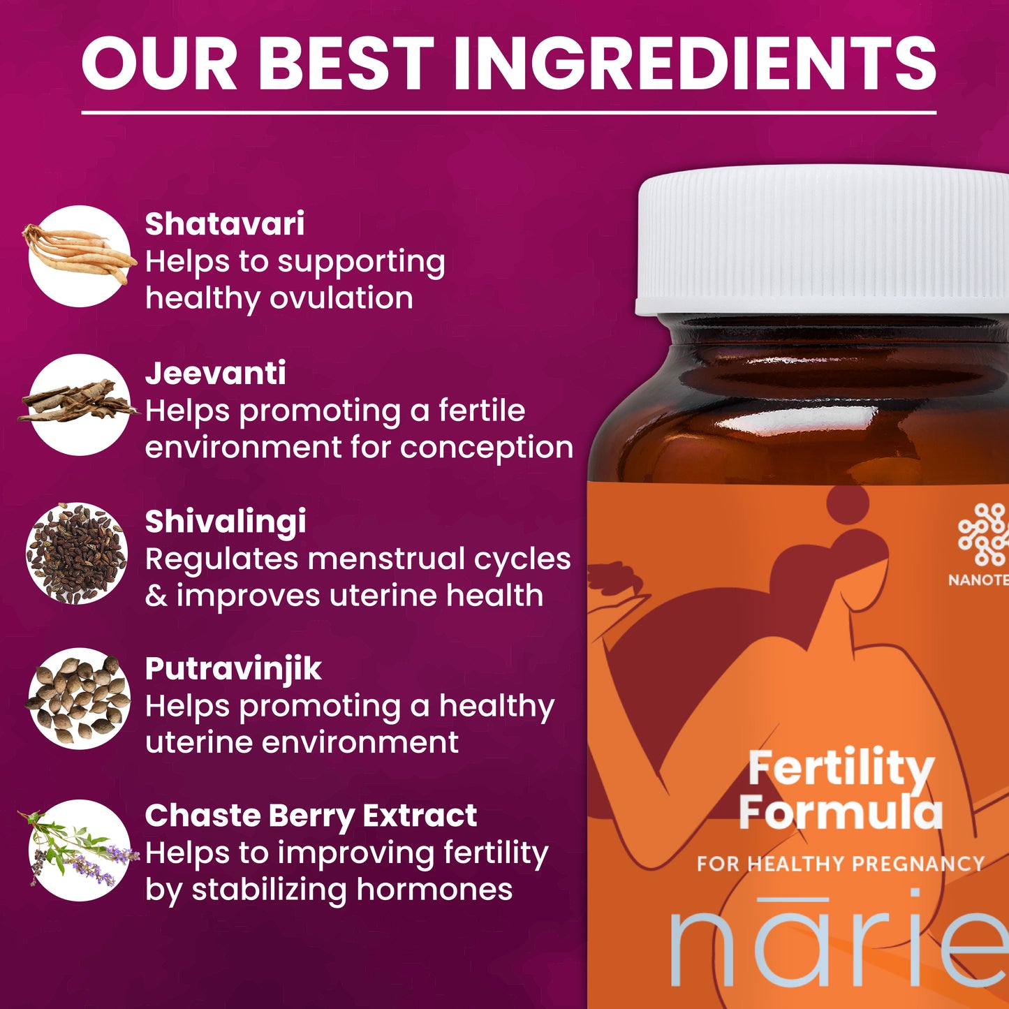 Ayurvedic Narie Fertility Formula Tablets to Conceive Naturally